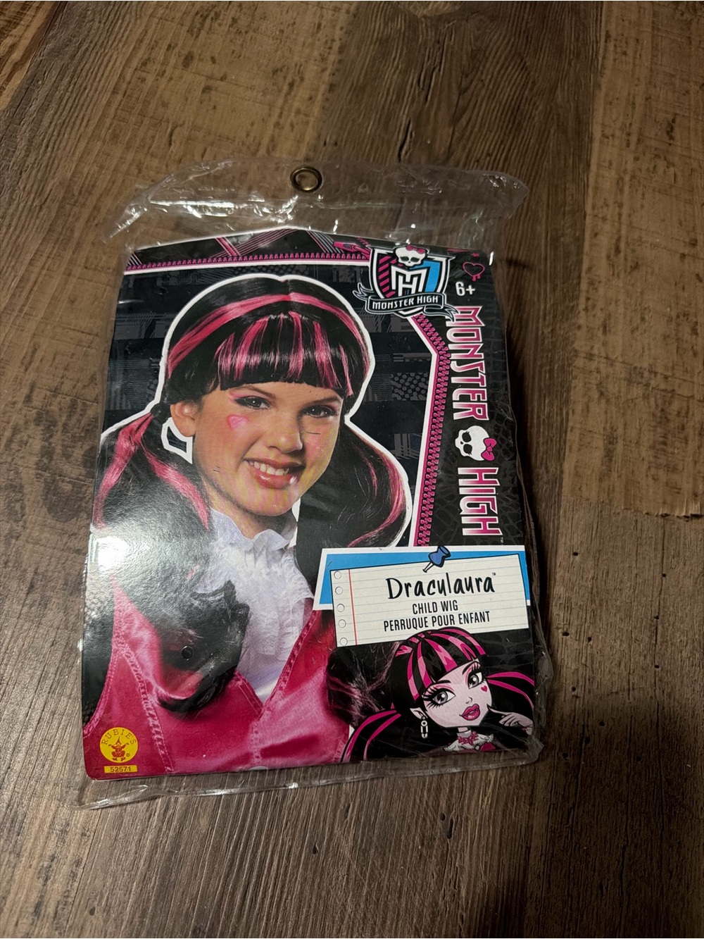 Monster High Draculaura Wig — Black and Hot Pink